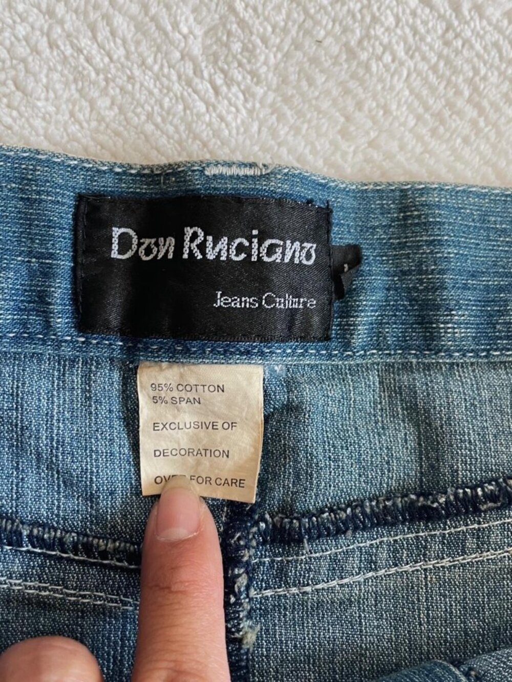 Y2K Don Ruciano Denim Patchwork Mini Skirt Casual Festival Size XL - Picture 5 of 6